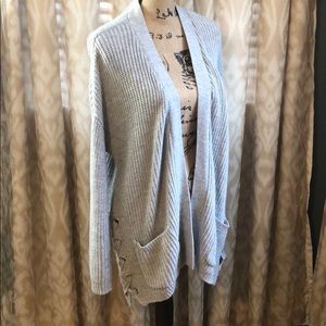 Chunky Sweater Size XL Lace Up Side